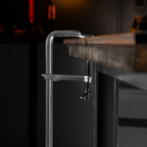 Струбцина F-образная, 120x600мм, кованая Denzel по ценам производителя в Челябинске с доставкой по всей России