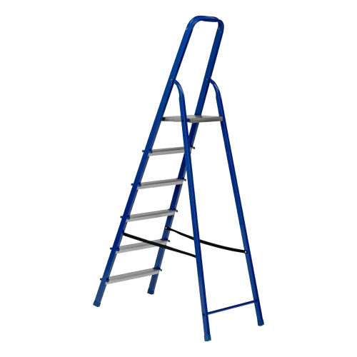 Стремянка, 6 ступеней, стальной профиль, алюминиевые ступени Сибртех по ценам производителя в Челябинске с доставкой по всей России