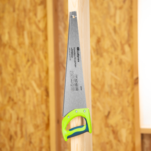 Ножовка по дереву"Зубец" для точных пильных работ, 450 мм, каленый зуб 2D, 14 TPI, двухкомпонентная рукоятка Сибртех по ценам производителя в Челябинске с доставкой по всей России