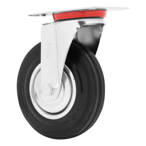 Колесо поворотное D 125 мм, крепление  платформенное Сибртех по ценам производителя в Челябинске с доставкой по всей России