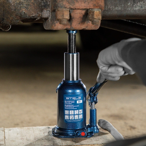 Домкрат гидравлический бутылочный телескопический, 8 т, подъем 180-410 мм Stels по ценам производителя в Челябинске с доставкой по всей России