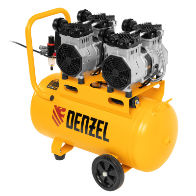 Компрессор безмасляный, малошумный DLS 2200/50, 2200 Вт, 2x1100, 50 л, 380 л/мин Denzel по ценам производителя в Челябинске с доставкой по всей России