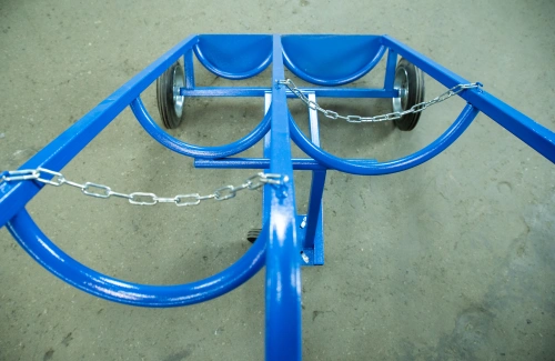 Тележка для баллонов пропан + кислород TOR ТГК-П, 2 баллона (250 резина + 160 поворотное) по ценам производителя в Челябинске с доставкой по всей России