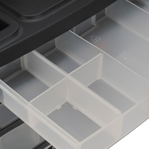Органайзер для хранения с выдвижными лотками 310х150х260мм, 4 секции, пластик Stels по ценам производителя в Челябинске с доставкой по всей России