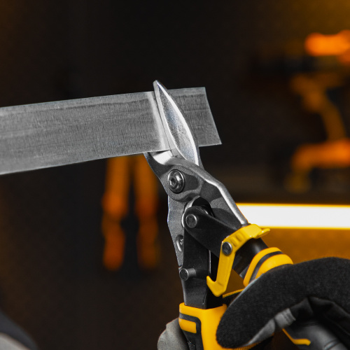 Ножницы по металлу, 270 мм, прямой рез, сталь-CrMo, трехкомпонентные рукоятки Denzel по ценам производителя в Челябинске с доставкой по всей России