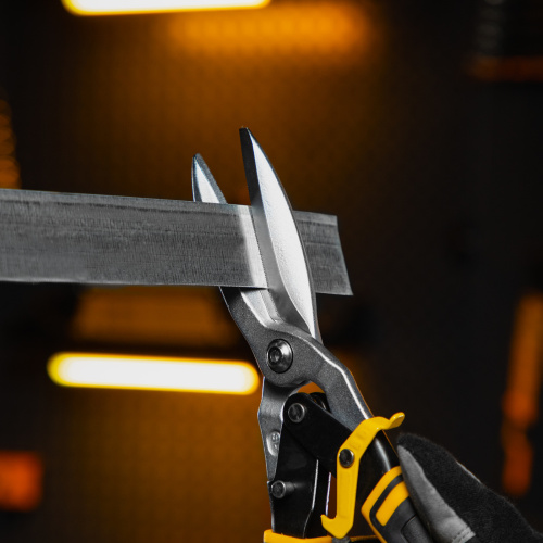 Ножницы по металлу, 315 мм, прямой проходной рез, сталь-CrMo, трехкомпонентные рукоятки Denzel по ценам производителя в Челябинске с доставкой по всей России