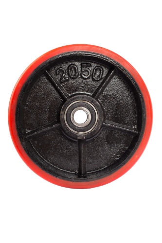 Колесо полиуретан 200х50 мм с подшипником для тележек гидравлических BF/WB/RHP/BFS по ценам производителя в Челябинске с доставкой по всей России