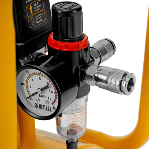 Компрессор безмасляный, малошумный DLS 1500/50, 1500 ВТ, 2x750, 50 л, 260 л/мин Denzel по ценам производителя в Челябинске с доставкой по всей России