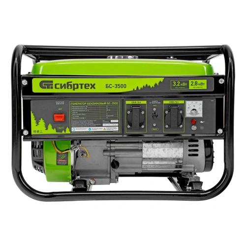 Генератор бензиновый БС-3500, 3.2 кВт, 230В, четырехтактный, 15 л, ручной стартер Сибртех по ценам производителя в Челябинске с доставкой по всей России