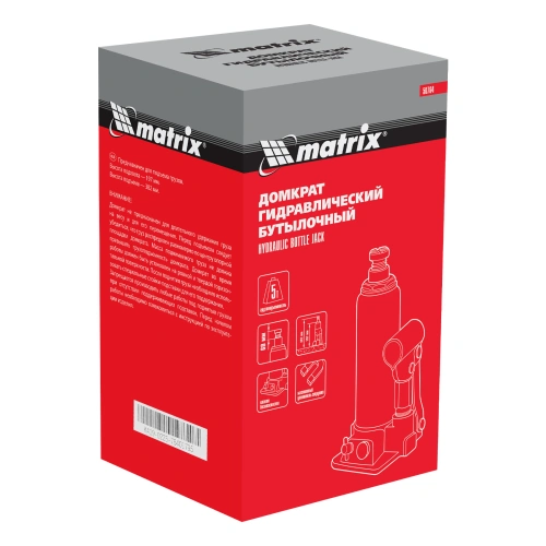 Домкрат гидравлический бутылочный, 5 т, h подъема 197-382 мм Matrix по ценам производителя в Челябинске с доставкой по всей России
