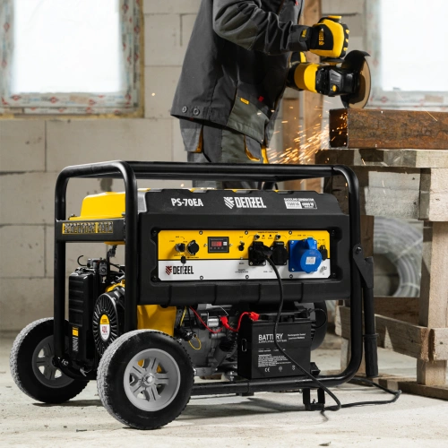 Генератор бензиновый PS 70 EA, 7.0 кВт, 230 В, 25 л, коннектор автоматики, электростартер Denzel по ценам производителя в Челябинске с доставкой по всей России