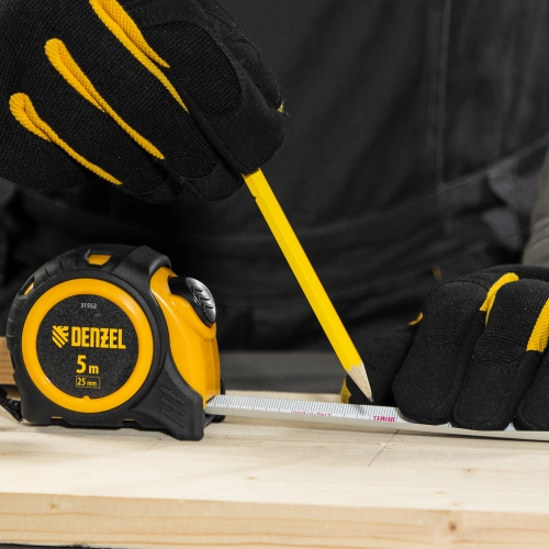 Рулетка 5м х 25мм, обрезиненный корпус, автоматическая фиксация Denzel по ценам производителя в Челябинске с доставкой по всей России