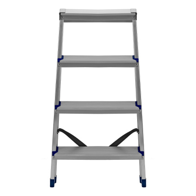 Стремянка двусторонняя 4 ступени, алюминиевая, Сибртех по ценам производителя в Челябинске с доставкой по всей России