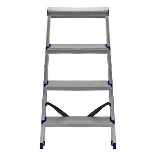 Стремянка двусторонняя 4 ступени, алюминиевая, Сибртех по ценам производителя в Челябинске с доставкой по всей России