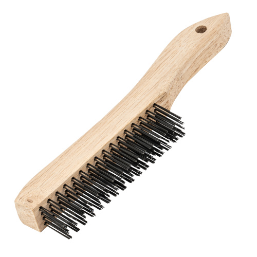 Щетка зачистная четырехрядная, закаленная прямая проволока с деревянной ручкой Сибртех по ценам производителя в Челябинске с доставкой по всей России