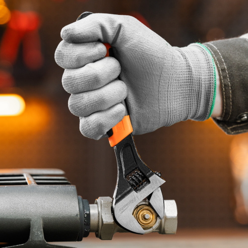 Ключ разводной, 200 мм, двухкомпонентная рукоятка Sparta по ценам производителя в Челябинске с доставкой по всей России