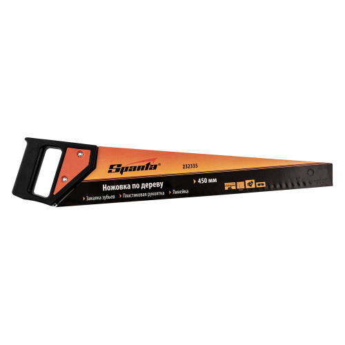 Ножовка по дереву, 450 мм, 5-6 TPI, каленый зуб, пластиковая рукоятка Sparta по ценам производителя в Челябинске с доставкой по всей России
