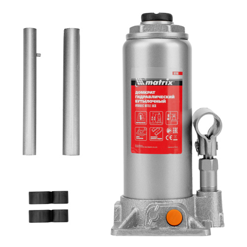 Домкрат гидравлический бутылочный, 8 т, h подъема 230-457 мм Matrix по ценам производителя в Челябинске с доставкой по всей России