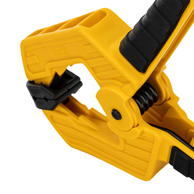 Струбцина клещеобразная, усиленная 80 х 60 мм, двухкомпонентные рукоятки Denzel по ценам производителя в Челябинске с доставкой по всей России