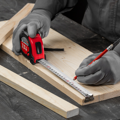 Рулетка Status Magnet fixation,7,5 м х 25 мм,обрезиненный корпус,зацеп с магнитом Matrix по ценам производителя в Челябинске с доставкой по всей России