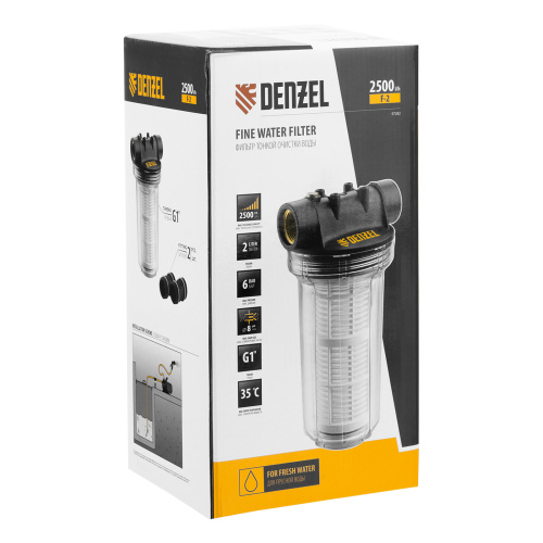 Фильтр тонкой очистки F2, объем 2 л, D 1" Denzel по ценам производителя в Челябинске с доставкой по всей России