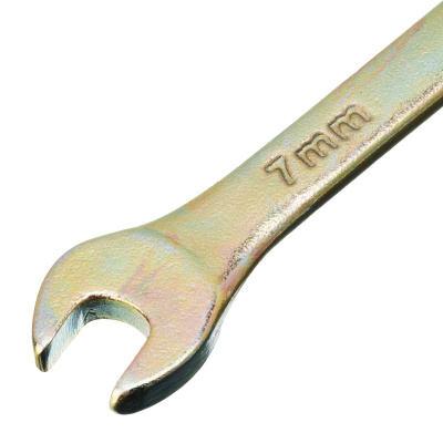 Ключ комбинированный, 7 мм, желтый цинк Сибртех по ценам производителя в Челябинске с доставкой по всей России