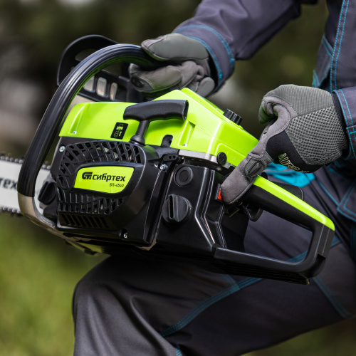 Пила цепная бензиновая БП-4540, 45 см3, шина 40 см, шаг 0.325, паз 1,5 мм, 64 звена Сибртех по ценам производителя в Челябинске с доставкой по всей России