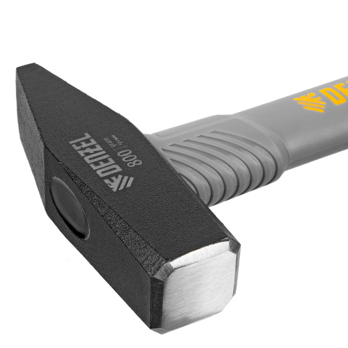 Молоток слесарный, 800 г, кованый, фибергласовая рукоятка c TPR покрытием Denzel по ценам производителя в Челябинске с доставкой по всей России