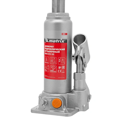 Домкрат гидравлический бутылочный, 2 т, h подъема 181-345 мм Matrix по ценам производителя в Челябинске с доставкой по всей России