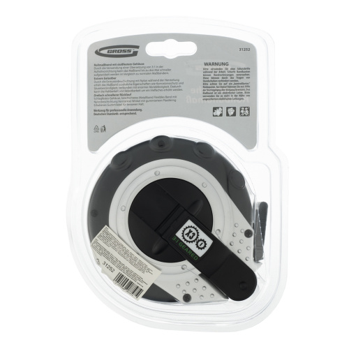 Рулетка геодезическая 30 м х 13 мм, закрытый корпус, металлическая лента, нейлон Gross по ценам производителя в Челябинске с доставкой по всей России