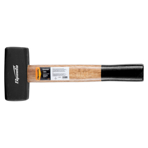 Кувалда, 2000 г, кованая головка, деревянная двухцветная рукоятка Sparta по ценам производителя в Челябинске с доставкой по всей России