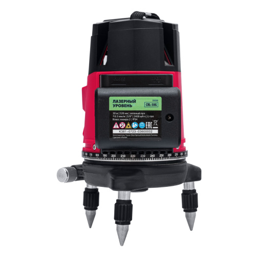 Лазерный уровень CRL-30G, 30 м, зеленый луч, акк. Li 2400 mah, резьба 5/8" MTX по ценам производителя в Челябинске с доставкой по всей России