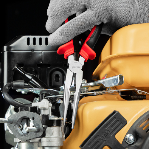 Длинногубцы прямые, 200 мм, хром-ванадий, двухкомпонентные рукоятки Matrix по ценам производителя в Челябинске с доставкой по всей России