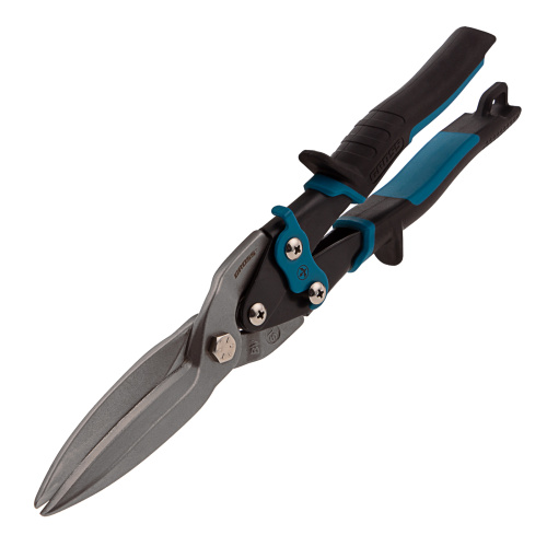 Ножницы по металлу "Piranha", 270 мм, прямой проходной рез, сталь СrMo, двухкомпонентные рукоятки Gross по ценам производителя в Челябинске с доставкой по всей России