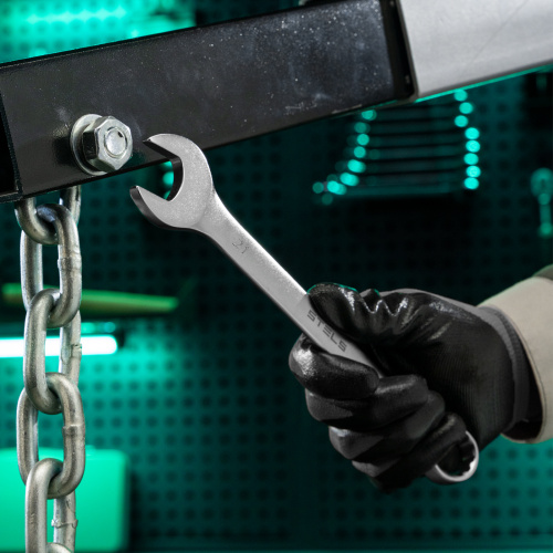 Ключ комбинированный, 21 мм, CrV, матовый хром Stels по ценам производителя в Челябинске с доставкой по всей России