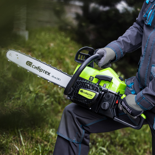 Пила цепная бензиновая БП-5245, 52 см3, шина 45 см, шаг 0.325, паз 1,5 мм, 72 звена Сибртех по ценам производителя в Челябинске с доставкой по всей России