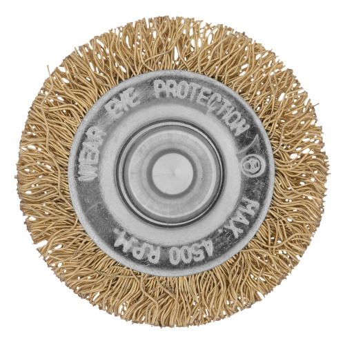 Щетка для дрели, 40 мм, плоская со шпилькой, латунированная витая проволока Matrix по ценам производителя в Челябинске с доставкой по всей России