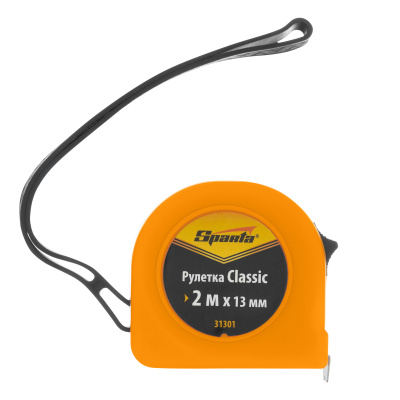 Рулетка Classic,2 м х 13 мм,пластиковый корпус Sparta по ценам производителя в Челябинске с доставкой по всей России