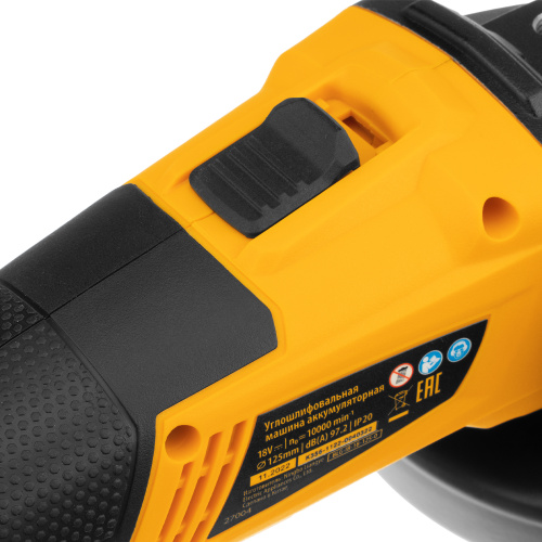 Машина углошлифовальная аккумуляторная бесщет. BLG-IB-18-125-0, Li-ion, 18 В Denzel по ценам производителя в Челябинске с доставкой по всей России