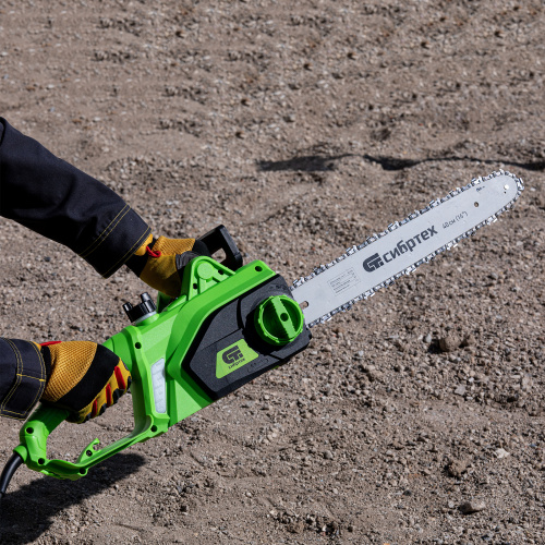 Пила цепная электрическая ПЦЭ-2000П с поперечным двигателем, 2.0 кВт, 16'' (40 см) Сибртех по ценам производителя в Челябинске с доставкой по всей России