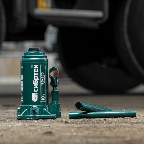 Домкрат гидравлический бутылочный, 10 т, 190-370 мм Сибртех по ценам производителя в Челябинске с доставкой по всей России