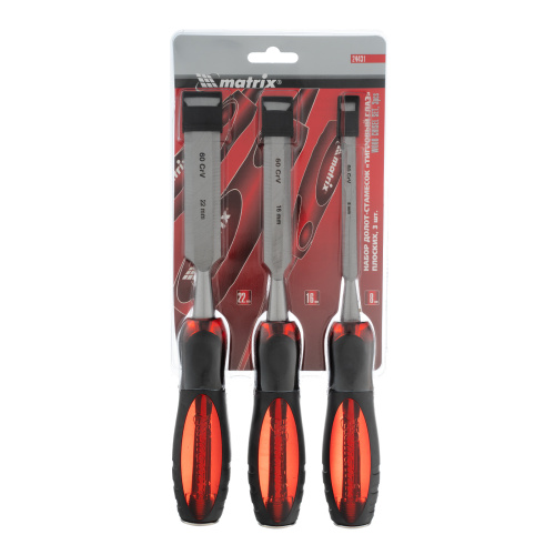 Набор долот-стамесок плоских "Тигровый глаз", 3 шт, 8-16-22 мм Matrix по ценам производителя в Челябинске с доставкой по всей России
