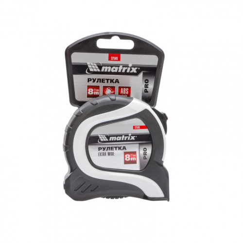 Рулетка Extra Wide,8 м x 27 мм,двухкомпонентный корпус,Pro Matrix по ценам производителя в Челябинске с доставкой по всей России