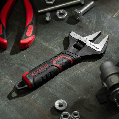 Ключ разводной, тонкие губки, фосфатированный, двухкомпонентная рукоятка, 150 мм, PRO Matrix по ценам производителя в Челябинске с доставкой по всей России