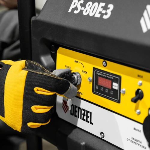 Генератор бензиновый PS 80 E-3, 6.6 кВт, 400 В, 25 л, электростартер Denzel по ценам производителя в Челябинске с доставкой по всей России