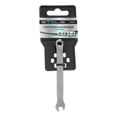Ключ комбинированный, 6 мм, CrV, антислип Stels по ценам производителя в Челябинске с доставкой по всей России