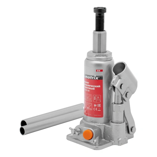 Домкрат гидравлический бутылочный, 2 т, h подъема 158-308 мм Matrix по ценам производителя в Челябинске с доставкой по всей России