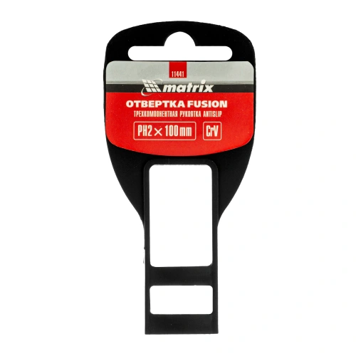 Отвертка Fusion, PH2 х 100 мм, CrV, трехкомпонентная рукоятка "Anti slip" Matrix по ценам производителя в Челябинске с доставкой по всей России