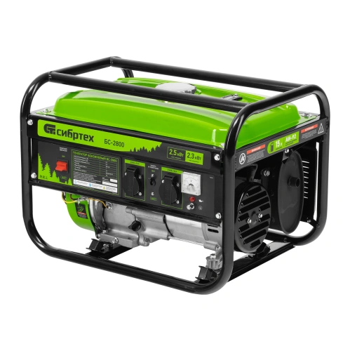Генератор бензиновый БС-2800, 2.5 кВт, 230В, четырехтактный, 15 л, ручной стартер Сибртех по ценам производителя в Челябинске с доставкой по всей России