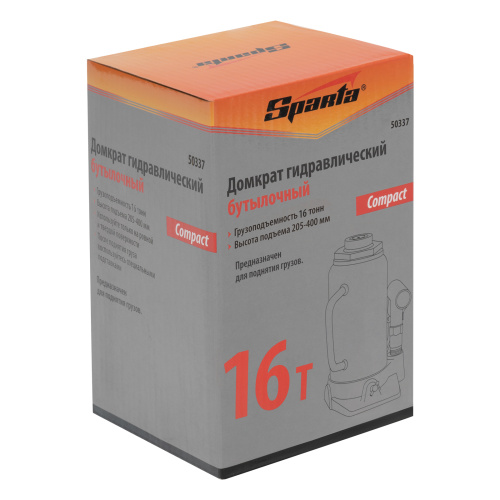 Домкрат гидравлический бутылочный 16 т, h подъема 205-400 мм Sparta Compact по ценам производителя в Челябинске с доставкой по всей России